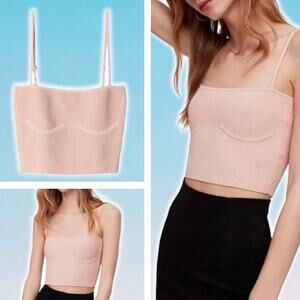 BABATON Aritzia Denzell Sculpt Knit Cropped Tank Top Sz XXS